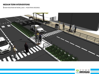 MEDIUM TERM INTERVENTIONS
1NEW PEDESTRIAN NETWORK_CASE 1 : PEDESTRIAN CROSSINGS
 