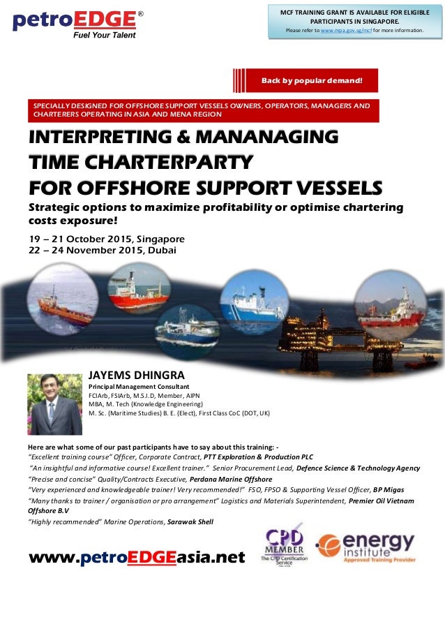 Interpreting Managing Charterparty For Supply Vessels