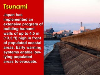 Japanese village tsunami wall
