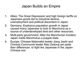 Japan Builds an Empire ,[object Object],[object Object],[object Object],[object Object]