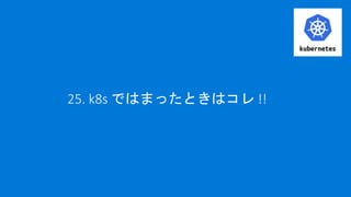 25. k8s ではまったときはコレ !!
 