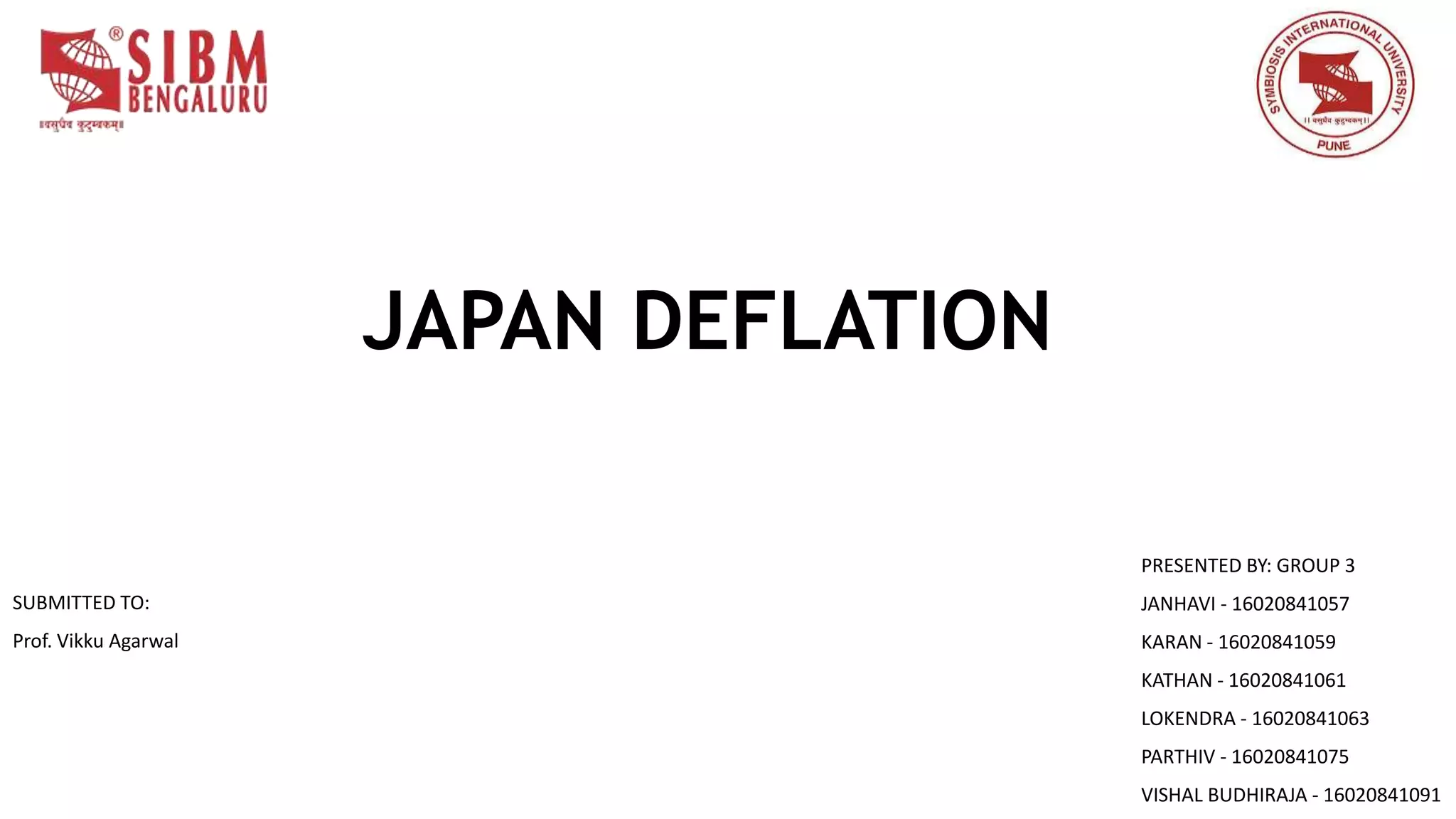 Japan deflation | PPTX