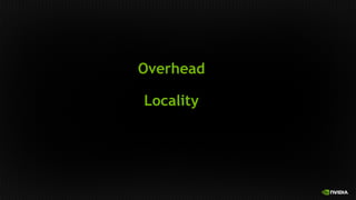 Overhead
Locality
 