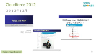 #sfdgr #JapanDreamin
Cloudforce 2012
꣱
11
 