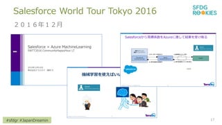 #sfdgr #JapanDreamin
Salesforce World Tour Tokyo 2016
꣱
17
 