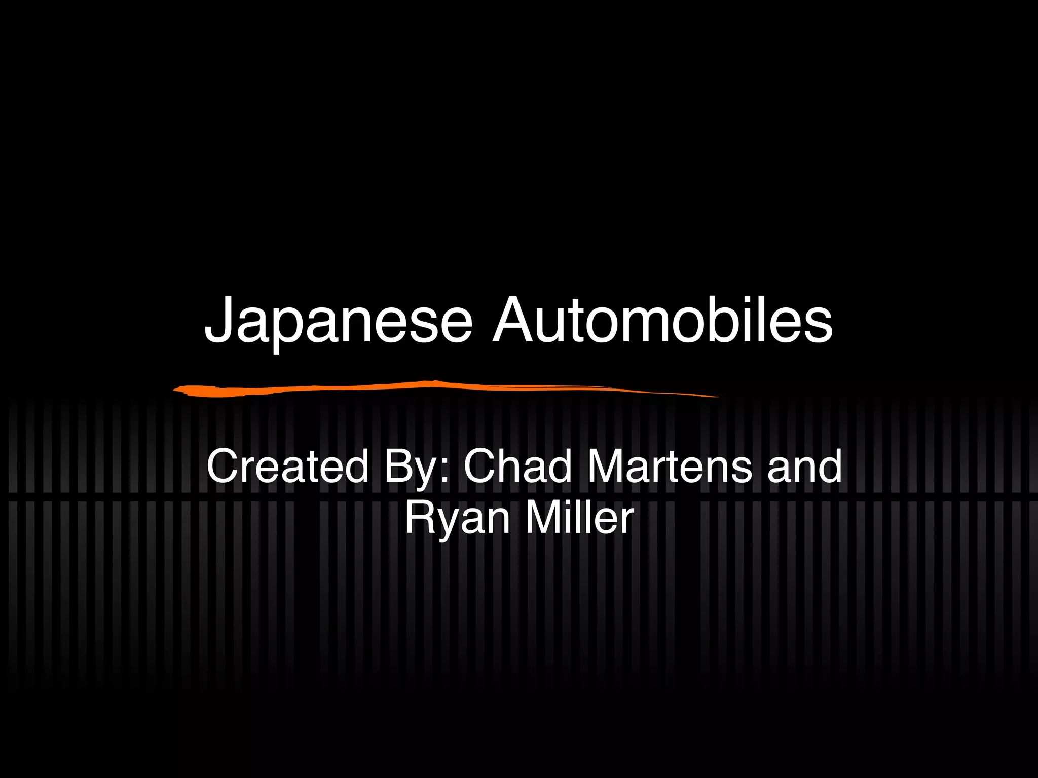 Japanese Automobiles PPT