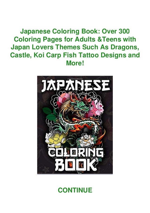 Pdf Japanese Coloring Book Over 300 Coloring Pages For Adults Te