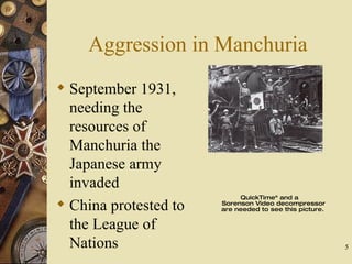 Aggression in Manchuria ,[object Object],[object Object]