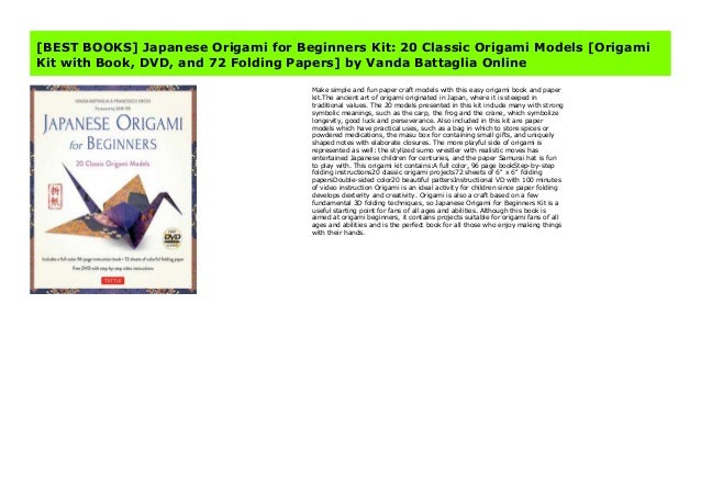 Best Books Japanese Origami For Beginners Kit 20 Classic Origami