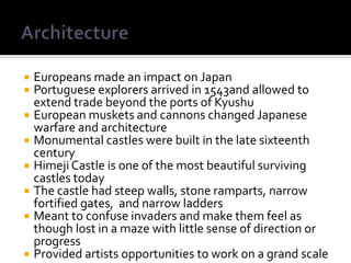 Dates back to the mid-seventeenth centuryThe stones are set in asymmetrical groups of two, three, and fiveThe “borrowed scenery” is beyond the perimeter wall, and is made up of maple, pine, and cherry trees Is celebrated for its severity and emptinessThe austere beauty of the naked gravel allows people to meditate. Ryoan-ji