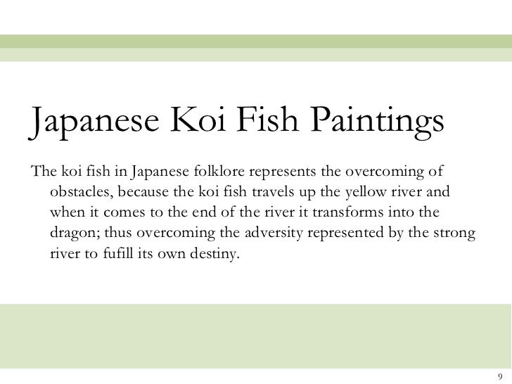 Japanese art and koi fish