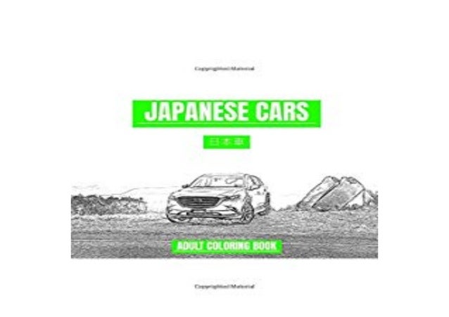Ebook Textbook Library Japanese Cars Adult Coloring Book Motornostalg