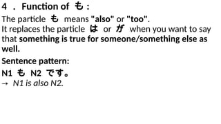 Sentence Particles Comprehensive Japanese Grammar Lesson 2: Demonstratives, Particles, and ...
