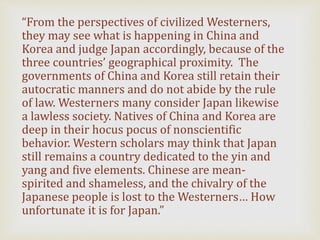 “It is stated in two famous Chinese histories…
that Korea is bounded on the east and west by
sea and borders Japan on the...