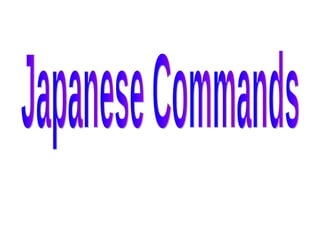Japanese Commands 
