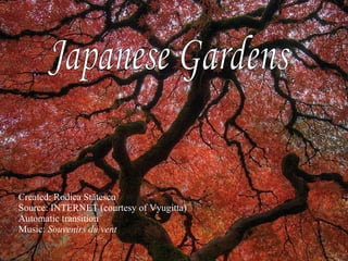 Created:  Rodica Stătescu Source: INTERNET (courtesy of Vyugitta) Automatic transition Music:  Souvenirs du vent Japanese Gardens 