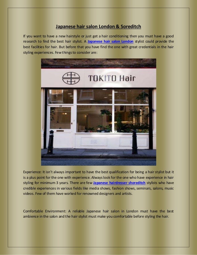 Japanese Hair Salon London Soreditch