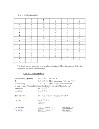 Japanese Lesson