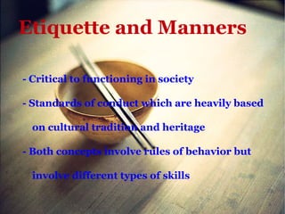 Japanese manners and etiquettes | PPT