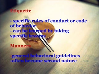 Japanese manners and etiquettes | PPT