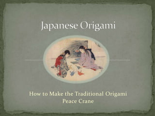 Japanese Origami How to Make the Traditional Origami Peace Crane 