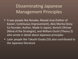 Japanese Management Principles Japanese Quality | PPT