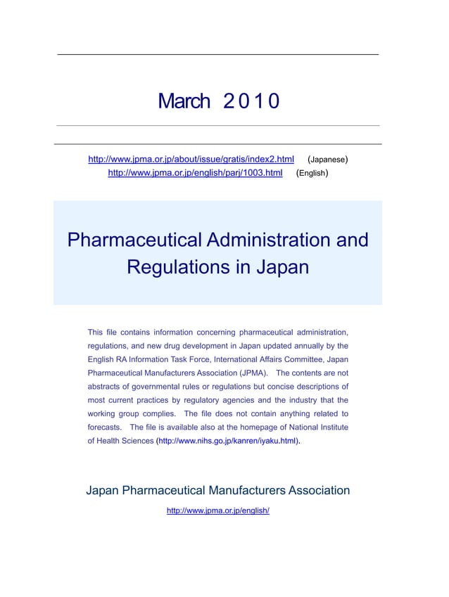Japanese regulatory affairs PDF