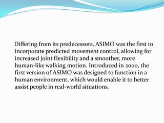 Japanese robot honda asimo | PPTX