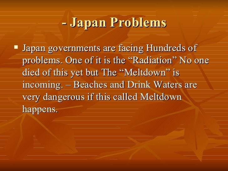 Japan Faces Problems
