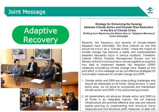 13
Joint Message
Adaptive
Recovery
 