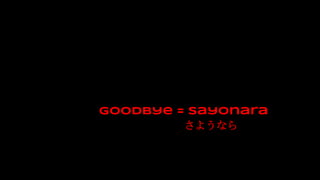 goodbye = sayonara
さようなら
 