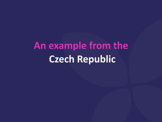 An example from the
Czech Republic
 