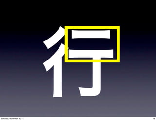 Saturday, November 26, 11   78
 