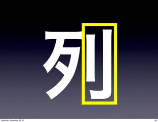 Saturday, November 26, 11   82
 