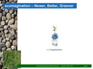 ecomagination – Newer, Better, Greener 
