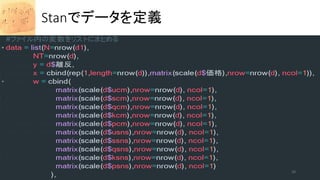 Stanでデータを定義
10
 