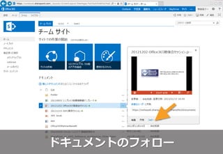 ドキュメントのフォロー
 