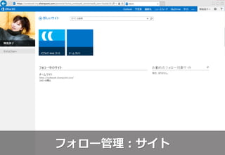 フォロー管理：サイト
 