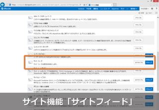 サイト機能「サイトフィード」
 