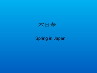 本日春  Spring in Japan 