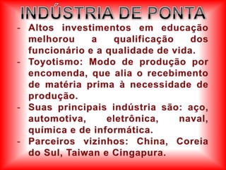 Expectativa de vida entre as maiores do mundo, associado as condições médico-sanitárias e segurança.