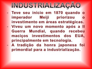 Megalópole Tóquio-Nagasaki com 100 milhões de pessoas.