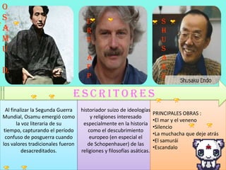 Al finalizar la Segunda Guerra
Mundial, Osamu emergió como
la voz literaria de su
tiempo, capturando el período
confuso de...