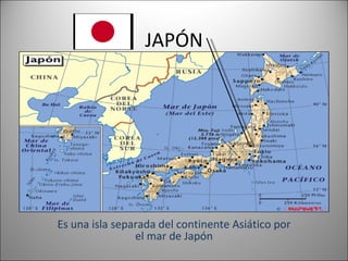 JAPÓN Es una isla separada del continente Asiático por el mar de Japón 