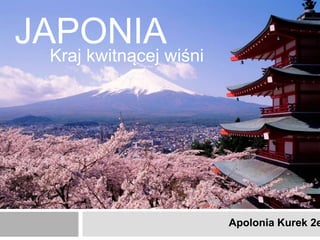 JAPONIA
Kraj kwitnącej wiśni
Apolonia Kurek 2e
 
