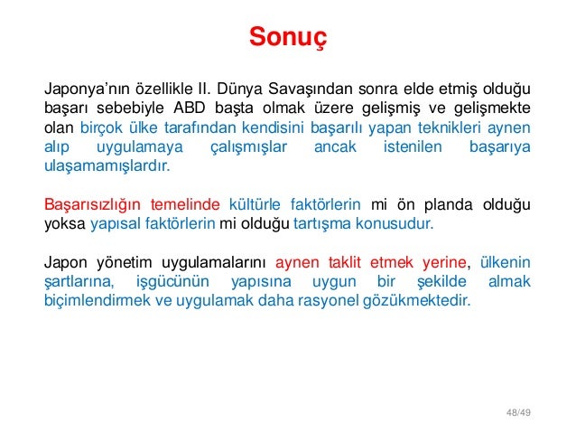 Japon yönetimi rekabet üstünlükleri