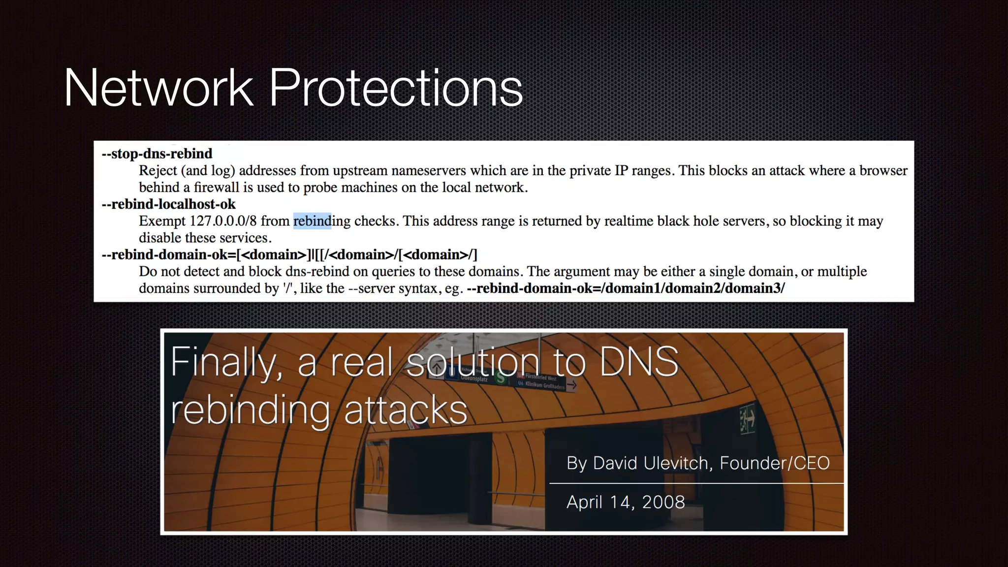 Network Protections
 
