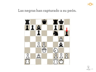 Las negras han capturado a su peón.
17
 