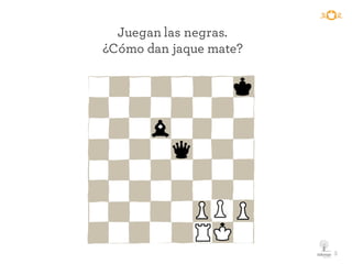 Juegan las negras.
¿Cómo dan jaque mate?
3
 