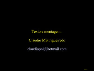 Texto e montagem:  Cláudio MS Figueiredo [email_address] >>> 